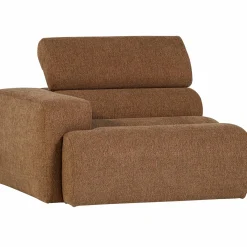 Hot WOOOD Novi 1-zits element arm links bouclé bruin Karamel