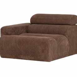 Outlet WOOOD Novi 1-zits element arm links ribstof Mokkabruin