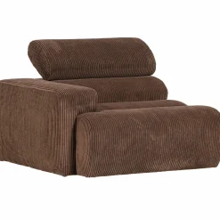 Outlet WOOOD Novi 1-zits element arm links ribstof Mokkabruin