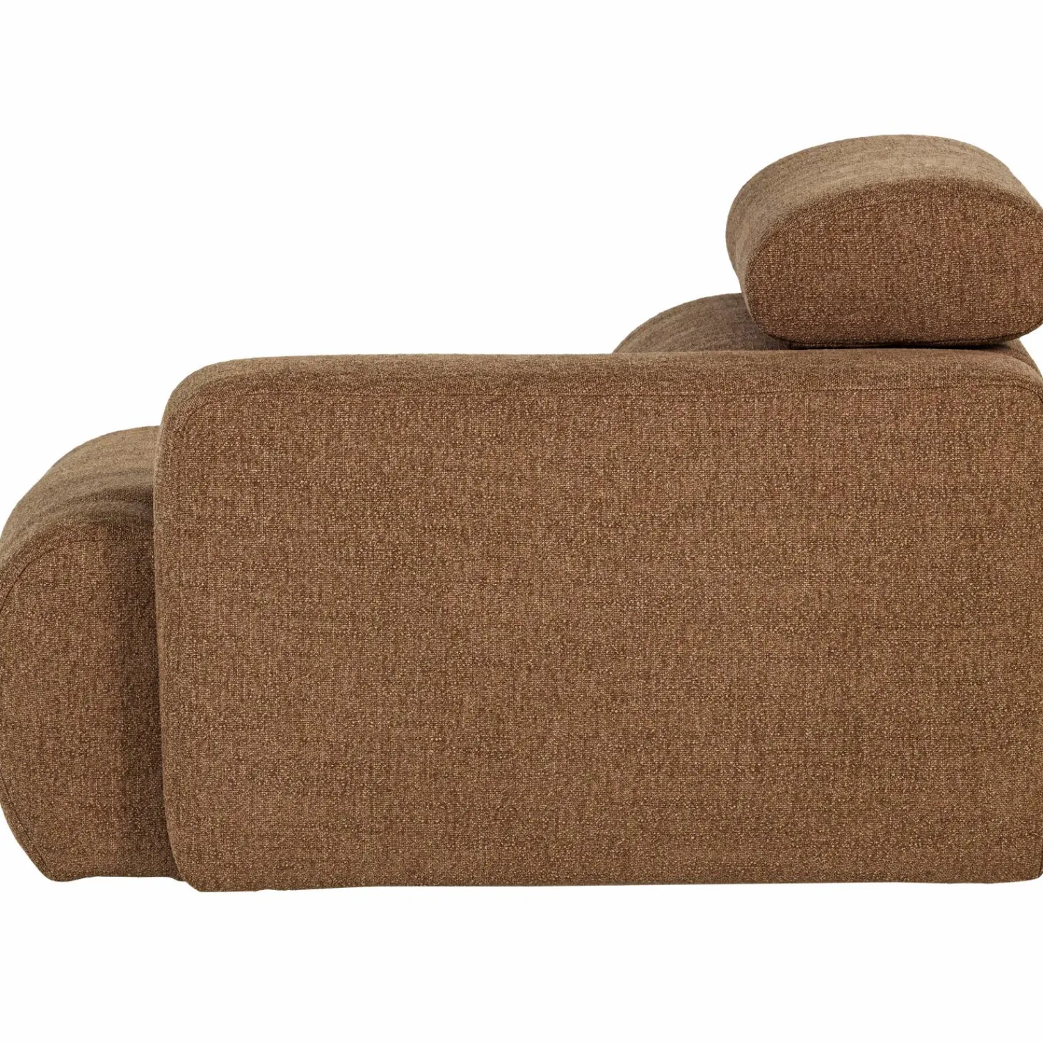 Discount WOOOD Novi 1-zits element arm rechts bouclé bruin Karamel