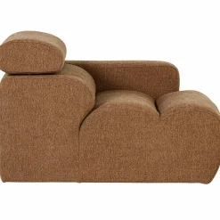 Discount WOOOD Novi 1-zits element arm rechts bouclé bruin Karamel