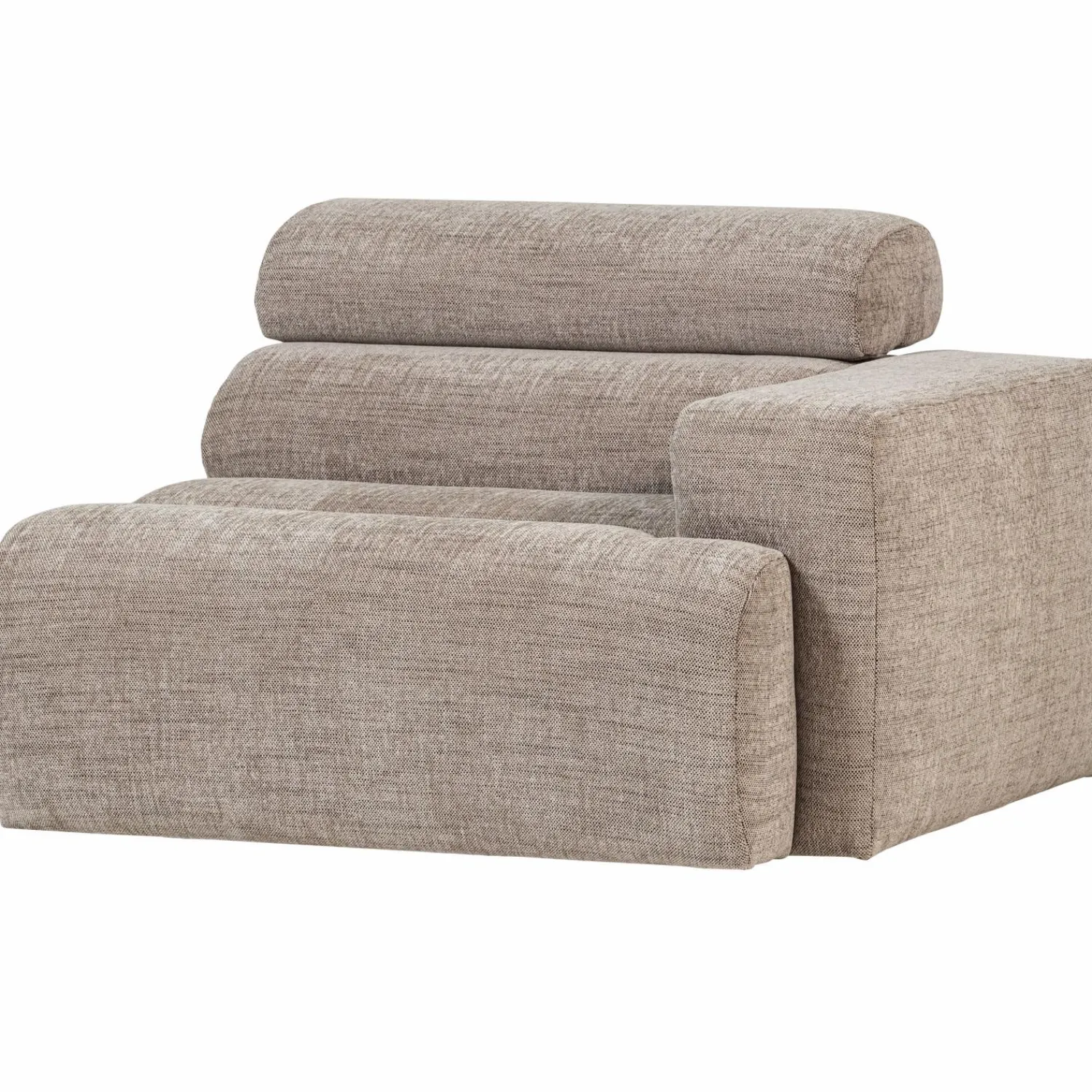 Online WOOOD Novi 1-zits element arm rechts Naturel melange