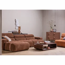 Online WOOOD Novi 1-zits element arm rechts ribstof Terra