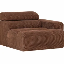 Online WOOOD Novi 1-zits element arm rechts ribstof Terra