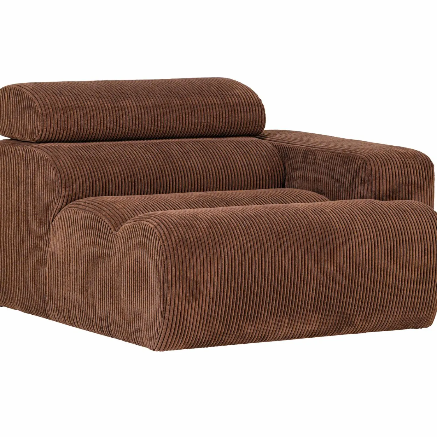 Online WOOOD Novi 1-zits element arm rechts ribstof Terra