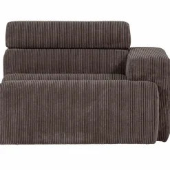Sale WOOOD Novi 1-zits element arm rechts ribstof grijsbruin Grijs/bruin