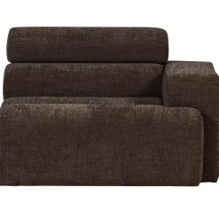 Hot WOOOD Novi 1-zits element arm rechts Donkerbruin melange