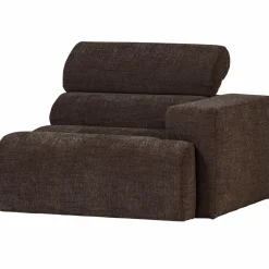 Hot WOOOD Novi 1-zits element arm rechts Donkerbruin melange