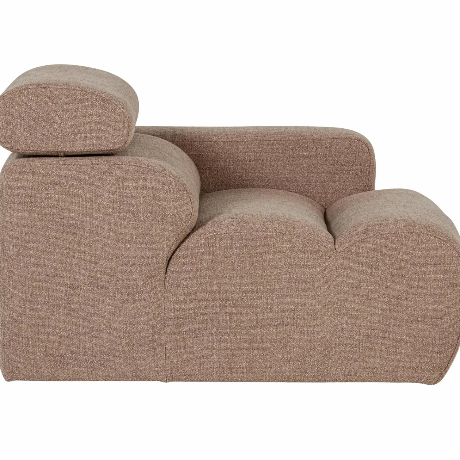 Clearance WOOOD Novi 1-zits element arm rechts bouclé Taupe