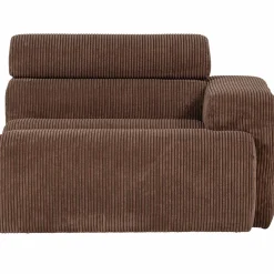 Hot WOOOD Novi 1-zits element arm rechts ribstof Mokkabruin