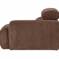 Hot WOOOD Novi 1-zits element arm rechts ribstof Mokkabruin