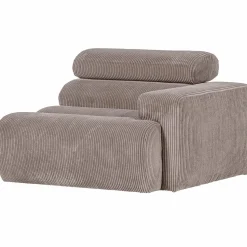 WOOOD Novi 1-zits element arm rechts ribstof Zand