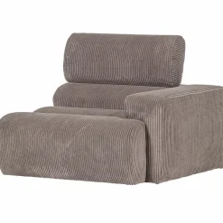 WOOOD Novi 1-zits element arm rechts ribstof Zand