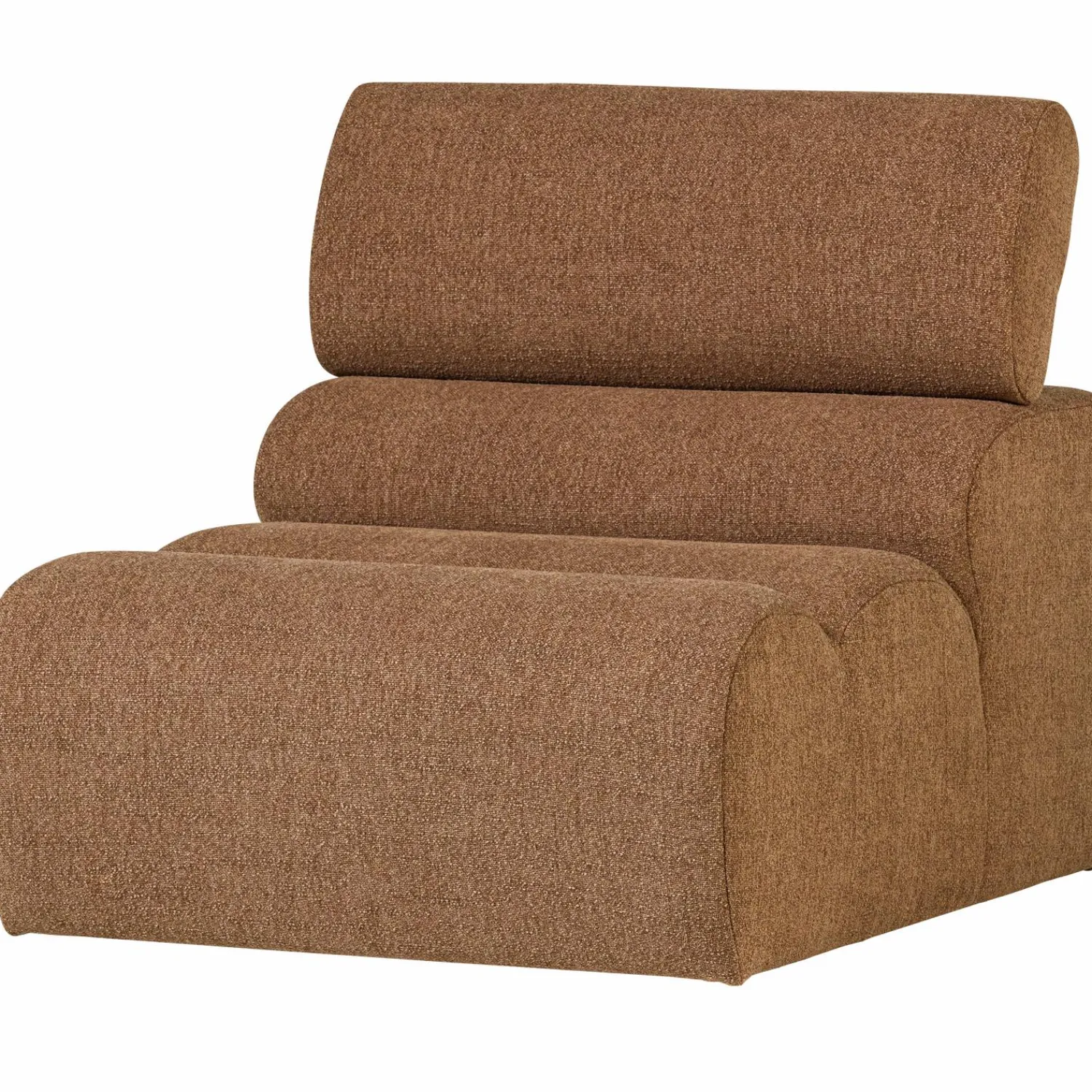 Hot WOOOD Novi 1-zits element bouclé bruin Karamel