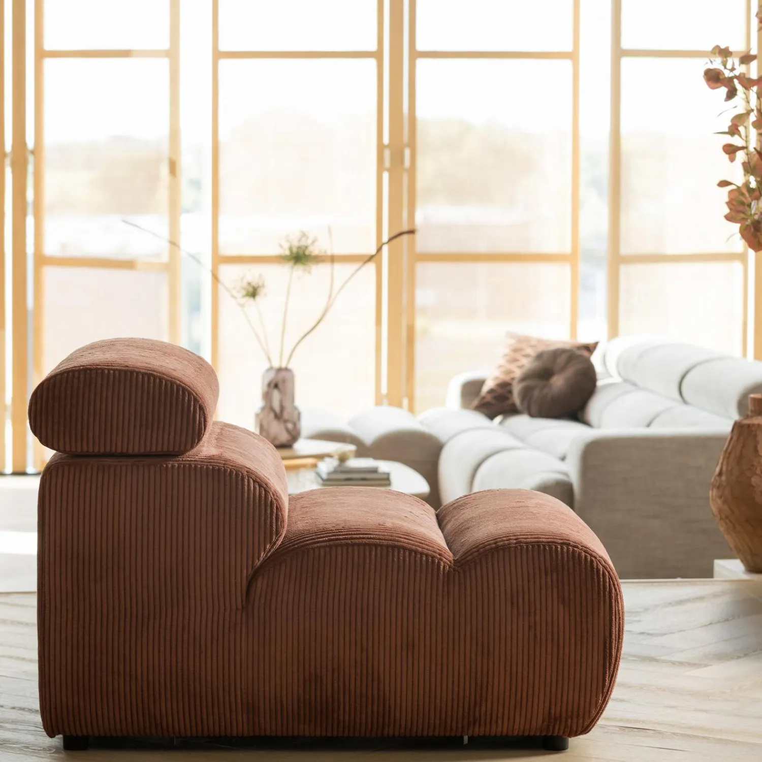 WOOOD Novi 1-zits element ribstof Terra