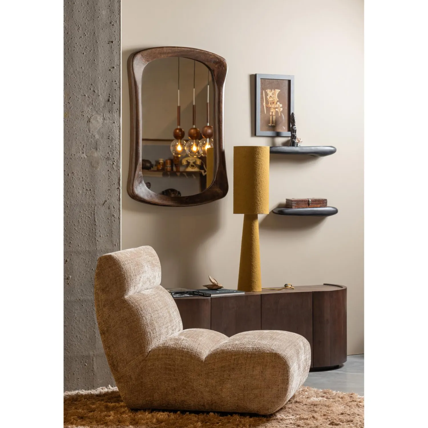 Online WOOOD Observe fauteuil clay Kleigrijs