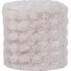 Hot WOOOD Olven poef hoog fluffy stof naturel