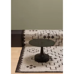 New WOOOD Omari vloerkleed wol/jute naturel/zwart 160x230 cm