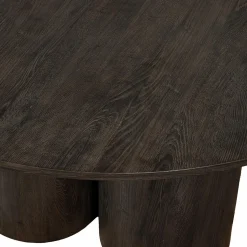 WOOOD Oona eettafel rond met 3-poot mdf donkerbruin ø140 cm