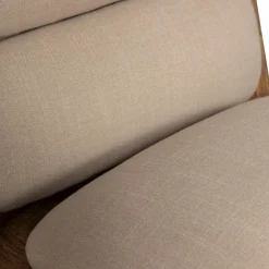 WOOOD Opulent fauteuil bouclé/hout naturel