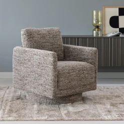 Clearance WOOOD Oska draaifauteuil Bruin melange