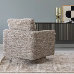 Clearance WOOOD Oska draaifauteuil Bruin melange