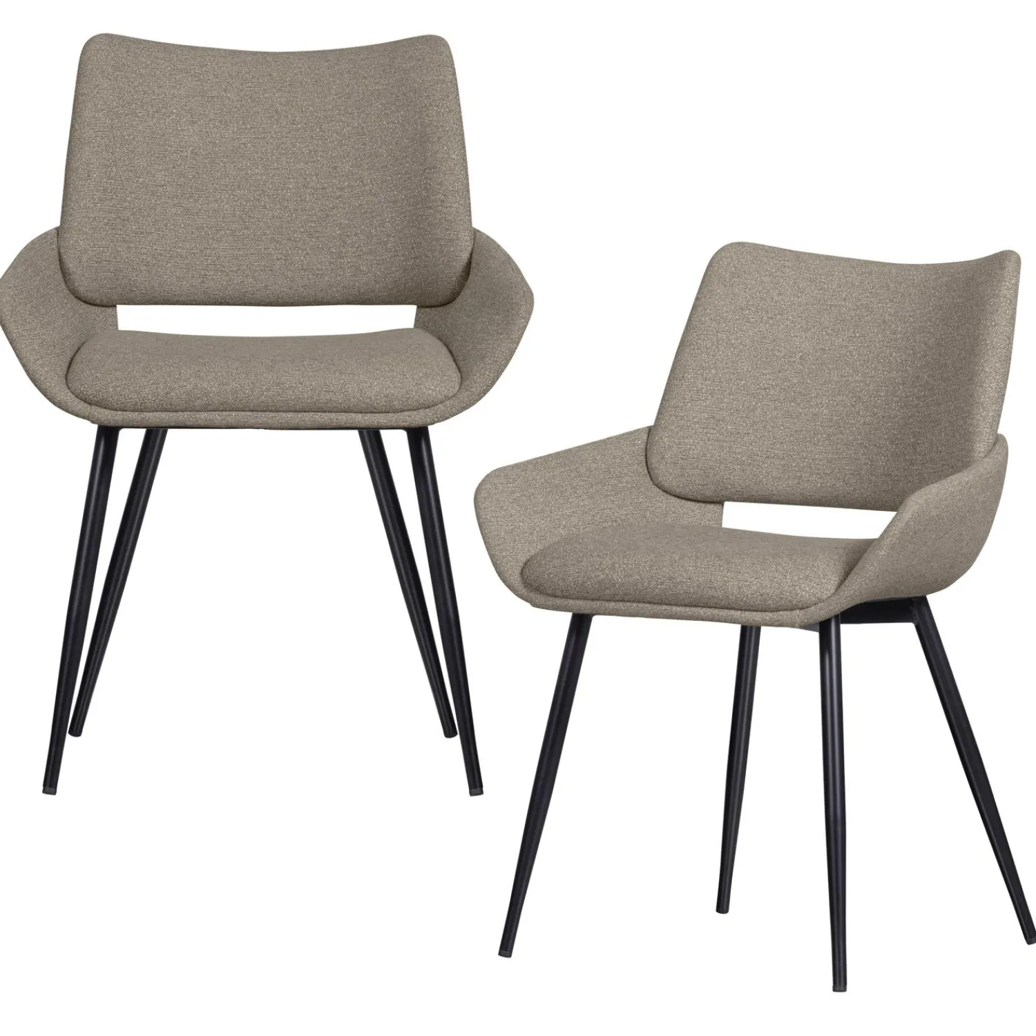 Online WOOOD Parade eetkamerstoel melange stof Zand