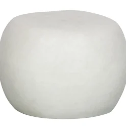 WOOOD Pebble bijzettafel betonlook 35xø50 Wit