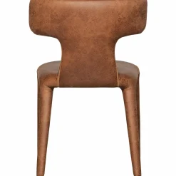 Hot WOOOD Permit eetkamerstoel leerlook Cognac