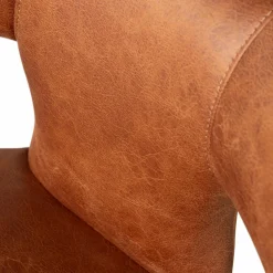 Hot WOOOD Permit eetkamerstoel leerlook Cognac