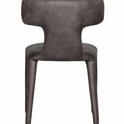 Outlet WOOOD Permit eetkamerstoel leerlook Zwart/grijs