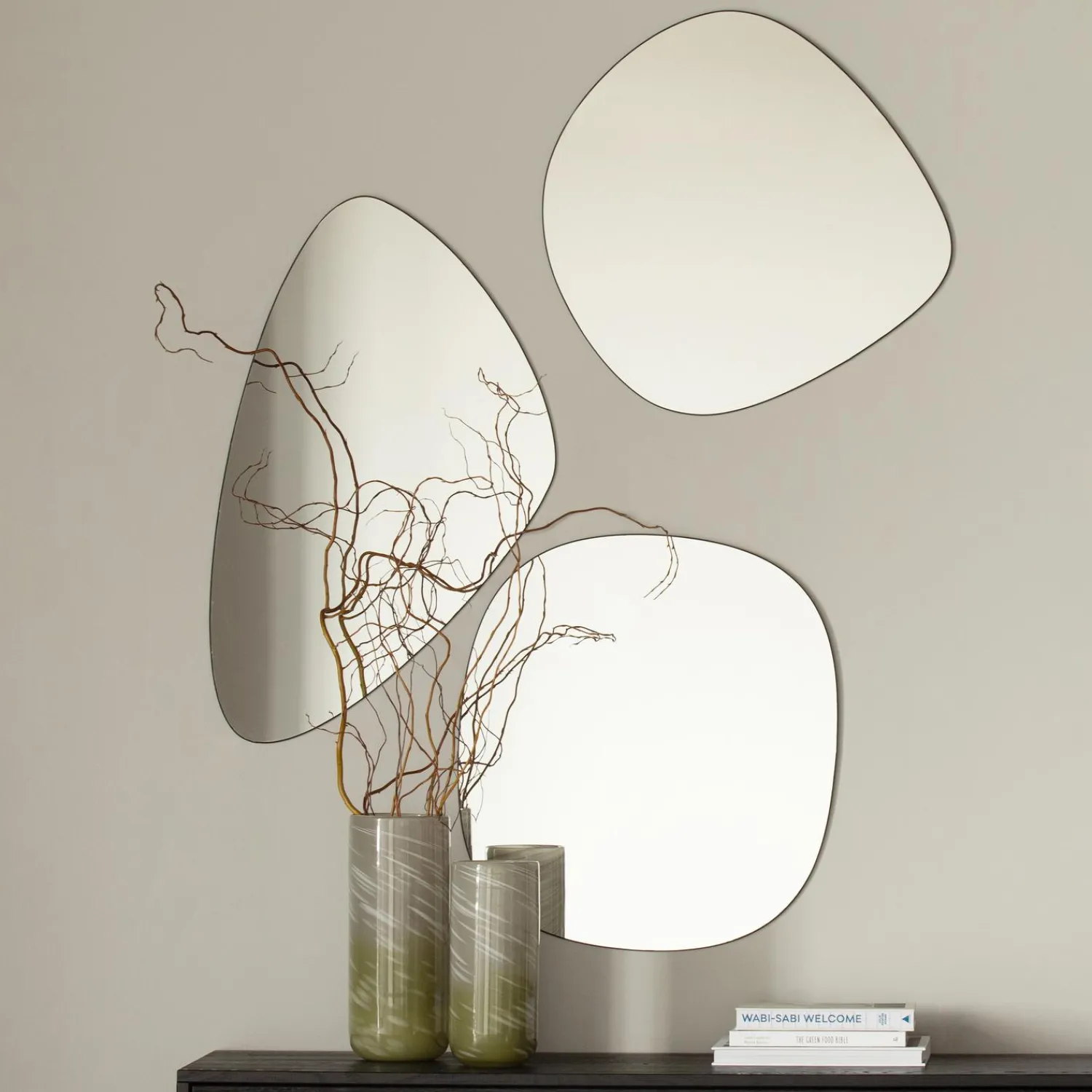 Outlet WOOOD Philou spiegel 80x50 cm Zwart