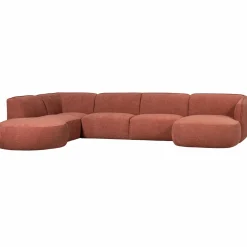 Clearance WOOOD Polly bank U-vorm links Roze