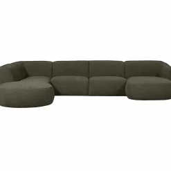 Discount WOOOD Polly bank U-vorm links Warm groen