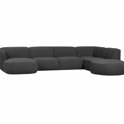 WOOOD Polly bank U-vorm rechts Grijs