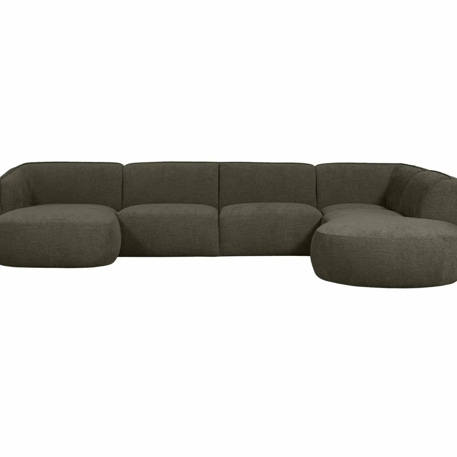 Discount WOOOD Polly bank U-vorm rechts Warm groen