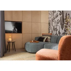 Best WOOOD Polly chaise longue links Blauw/groen