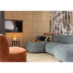 Best WOOOD Polly chaise longue links Blauw/groen