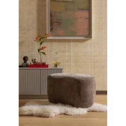 Sale WOOOD Popular organische poef Taupe