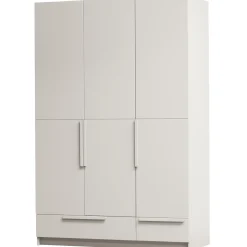 WOOOD Pure 3-deurs hang/legkast - splitdeur grenen dust