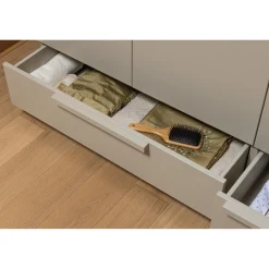 WOOOD Pure 3-deurs hang/legkast - splitdeur grenen dust