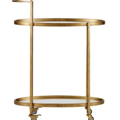 Sale WOOOD Push trolley metaal antique brass