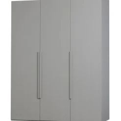 Outlet WOOOD Rens 3-deurs hang/legkast greep lang noten/pebble grey