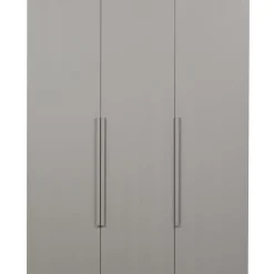 Outlet WOOOD Rens 3-deurs hang/legkast greep lang noten/pebble grey