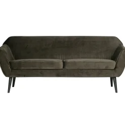 Discount WOOOD Rocco bank 187 cm velvet warm Groen