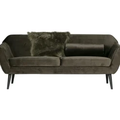 Discount WOOOD Rocco bank 187 cm velvet warm Groen