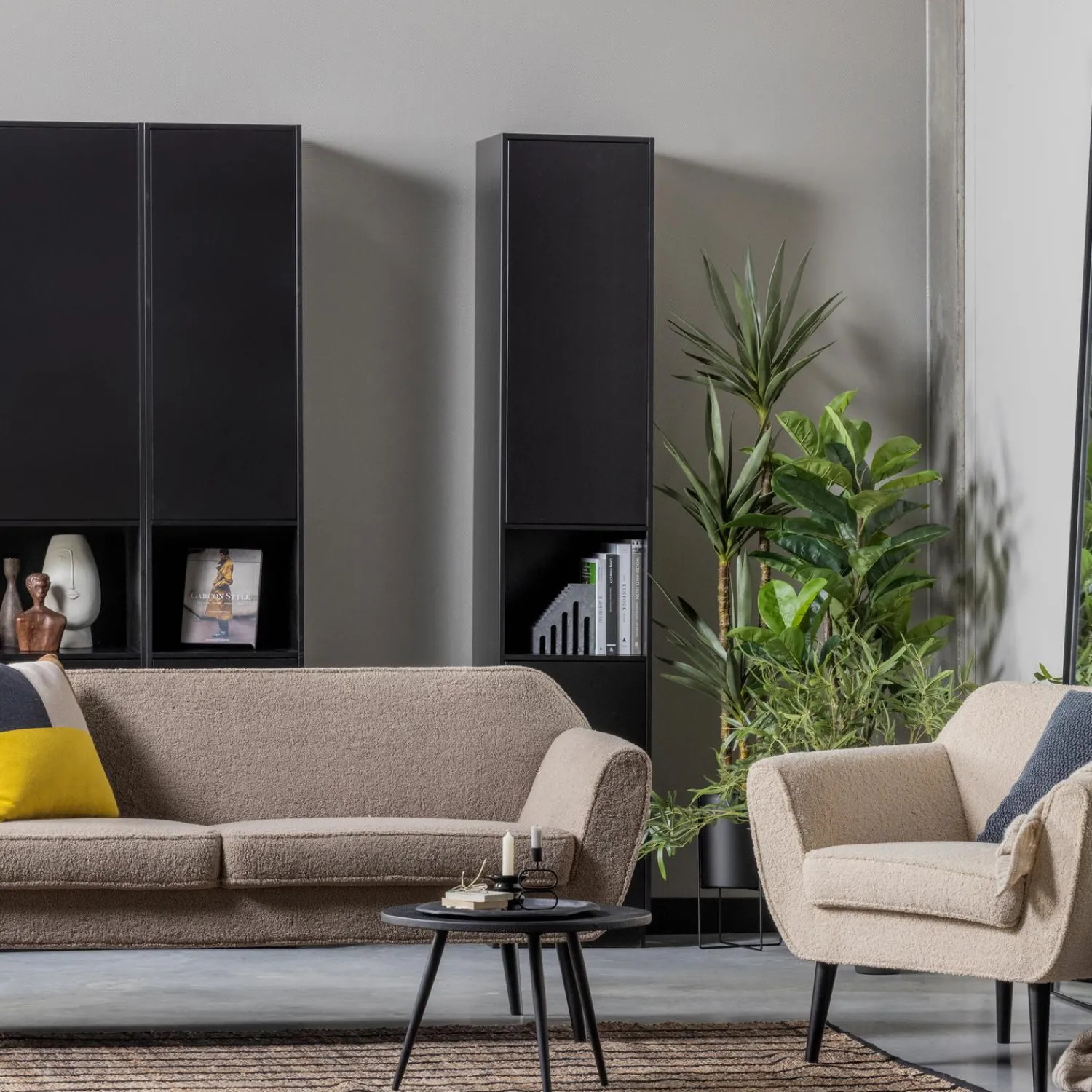 Clearance WOOOD Rocco fauteuil teddy Zand