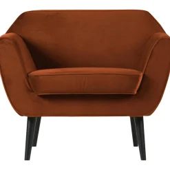 Sale WOOOD Rocco fauteuil velvet Roest