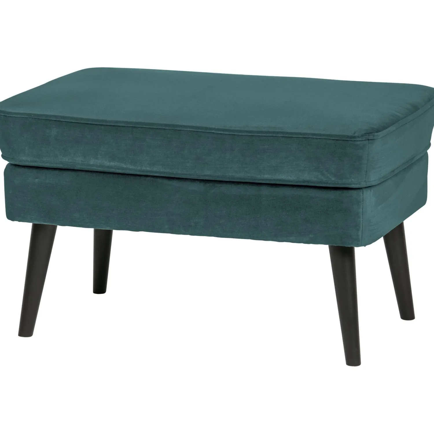 WOOOD Rocco hocker velvet Groenblauw