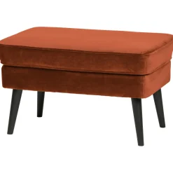 Clearance WOOOD Rocco hocker velvet Roest